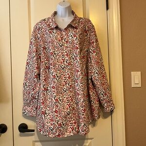 Long Sleeve Button Down Blouse size 2X